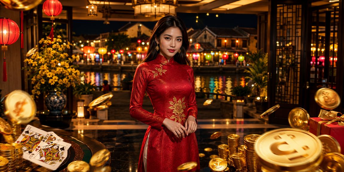 Người chơi game bài truyền thống tại Hội An với tà áo dài – không khí văn hóa kết hợp giải trí trực tuyến