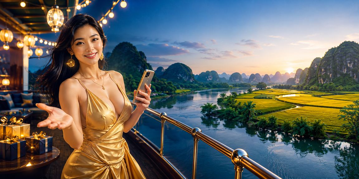 Cảnh thiên nhiên bãi biển Ninh Bình kết hợp với không khí nhận bonus nạp tiền và chơi game trực tuyến